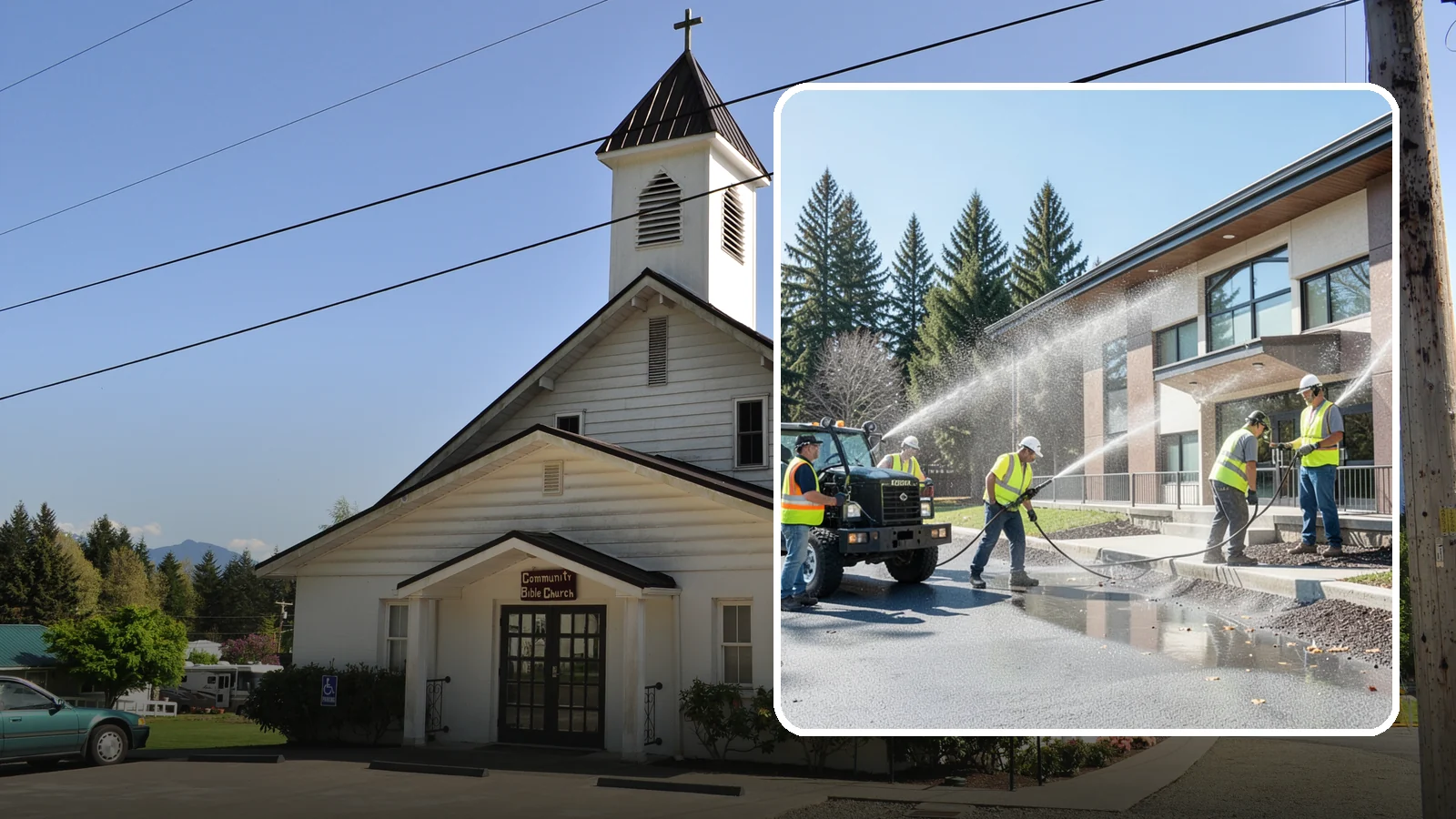 Municipal Building Washing in Concrete, Skagit County, WA - We wash public building exteriors to remove mildew, algae, and grime using safe methods for Western Washington civic facilities.