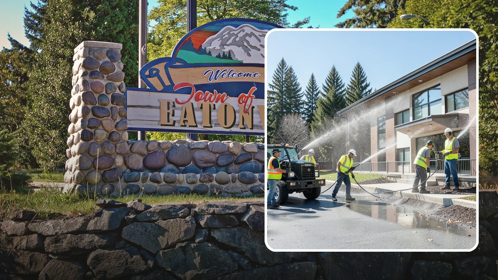Municipal Building Washing in Eatonville, Pierce County, WA - We wash public building exteriors to remove mildew, algae, and grime using safe methods for Western Washington civic facilities.