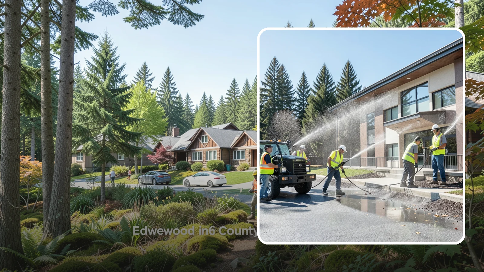Municipal Building Washing in Edgewood, Pierce County, WA - We wash public building exteriors to remove mildew, algae, and grime using safe methods for Western Washington civic facilities.