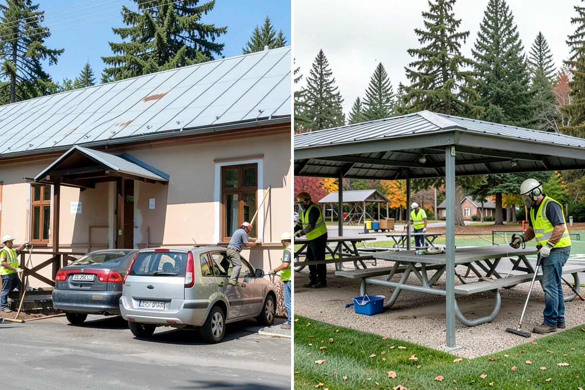 Municipal Building Washing in Federal Way, King County, WA - We evaluate substrates and select appropriate cleaning methods