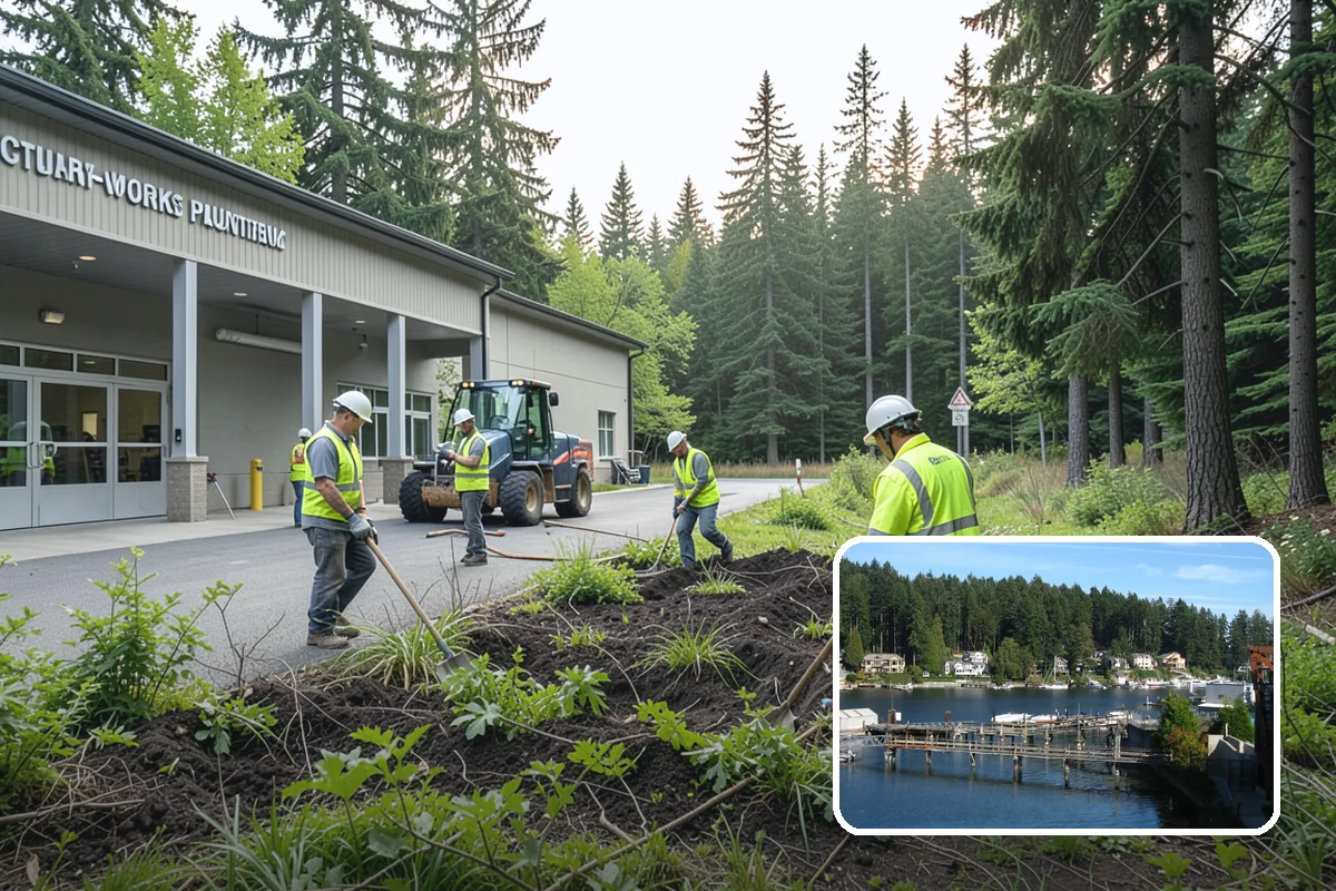 Municipal Building Washing in Gig Harbor, Pierce County, WA - Soft-wash methods clean without damaging facades or seals