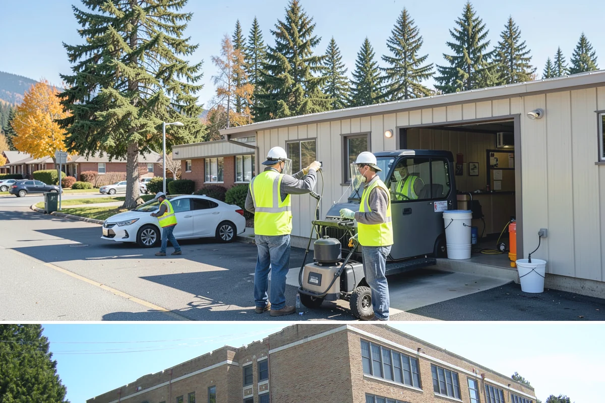 Municipal Building Washing in Maple Valley, King County, WA - Building washing is best performed in the drier months from late spring through early fall, when surfaces dry and treatments work...