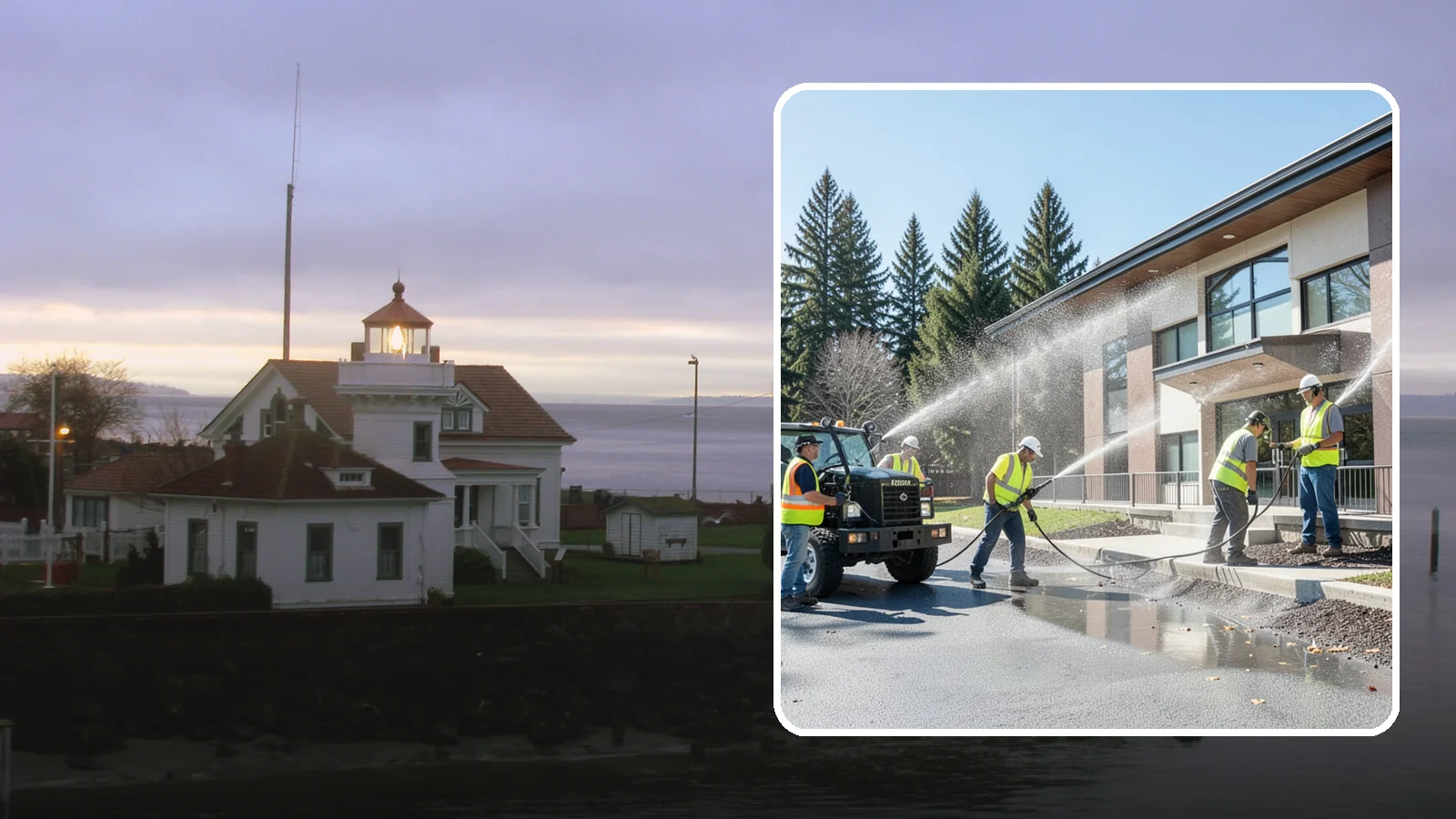 Municipal Building Washing in Mukilteo, Snohomish County, WA - We wash public building exteriors to remove mildew, algae, and grime using safe methods for Western Washington civic facilities.