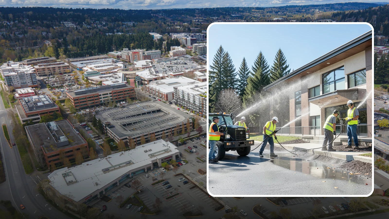 Municipal Building Washing in Redmond, King County, WA - We wash public building exteriors to remove mildew, algae, and grime using safe methods for Western Washington civic facilities.