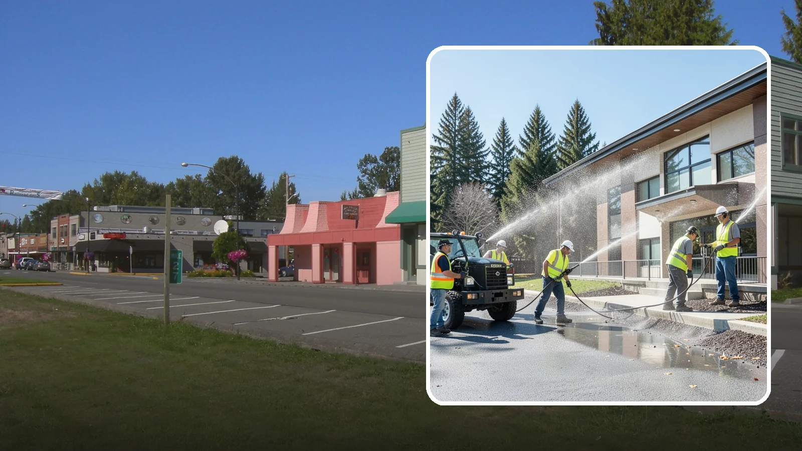 Municipal Building Washing in Snoqualmie, King County, WA - We wash public building exteriors to remove mildew, algae, and grime using safe methods for Western Washington civic facilities.