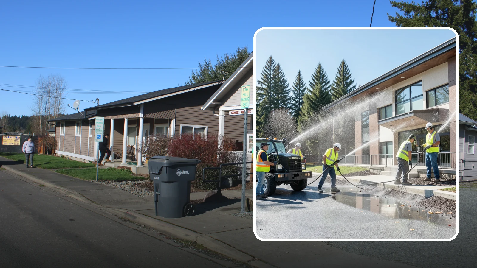 Municipal Building Washing in South Prairie, Pierce County, WA - We wash public building exteriors to remove mildew, algae, and grime using safe methods for Western Washington civic facilities.