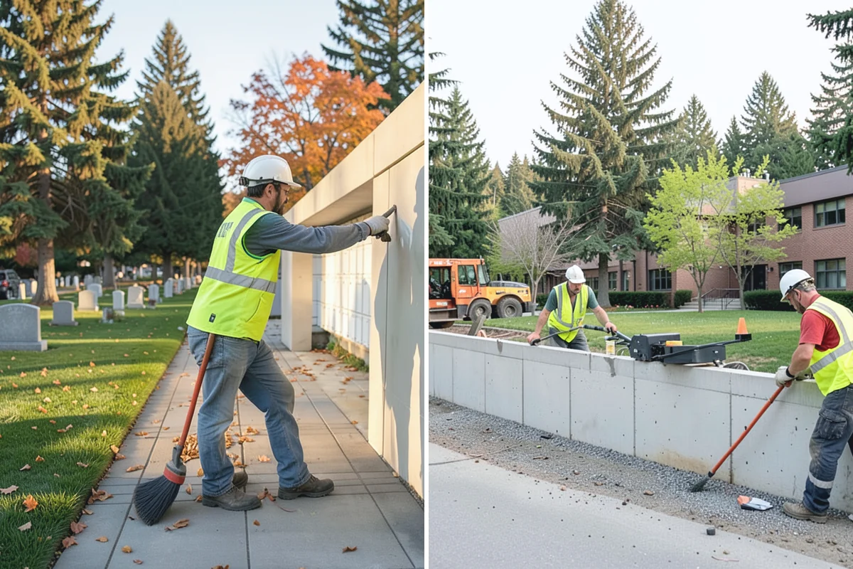 Municipal Building Washing in South Prairie, Pierce County, WA - We evaluate substrates and select appropriate cleaning methods