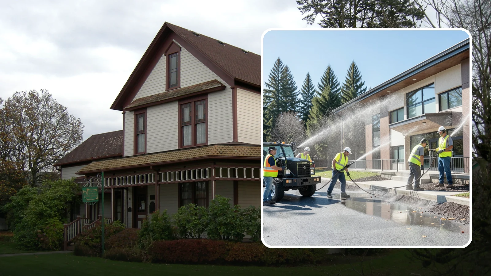 Municipal Building Washing in Sumner, Pierce County, WA - We wash public building exteriors to remove mildew, algae, and grime using safe methods for Western Washington civic facilities.
