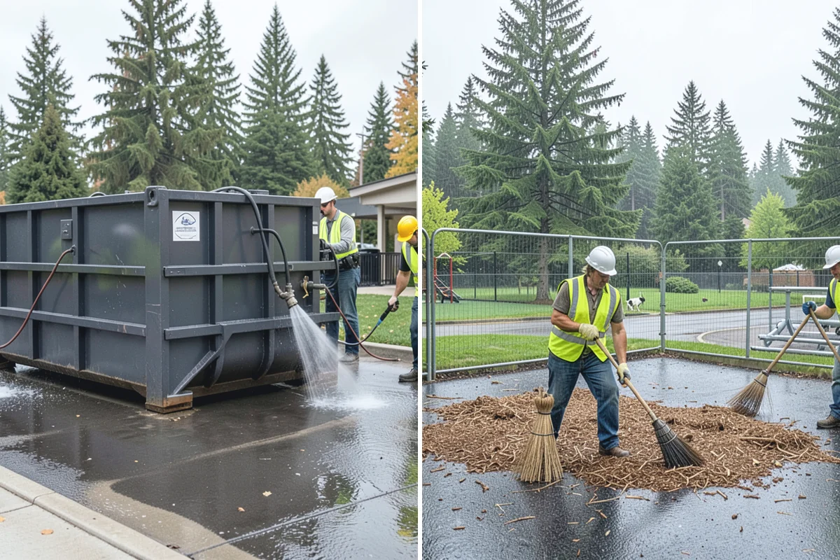 Municipal Building Washing in Sumner, Pierce County, WA - We evaluate substrates and select appropriate cleaning methods