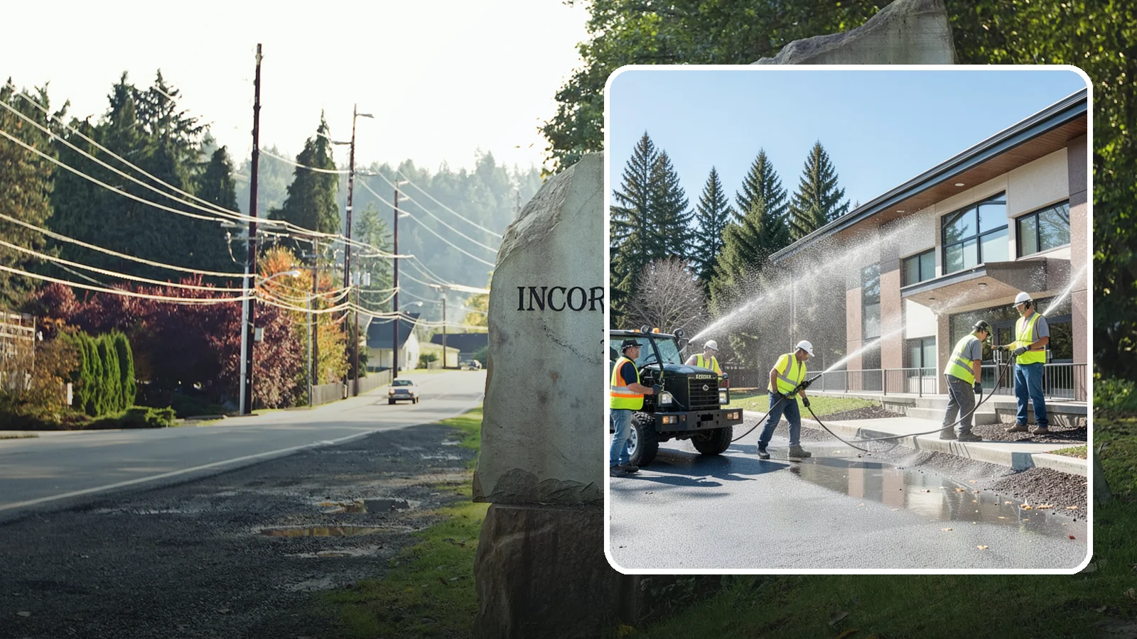 Municipal Building Washing in Wilkeson, Pierce County, WA - We wash public building exteriors to remove mildew, algae, and grime using safe methods for Western Washington civic facilities.