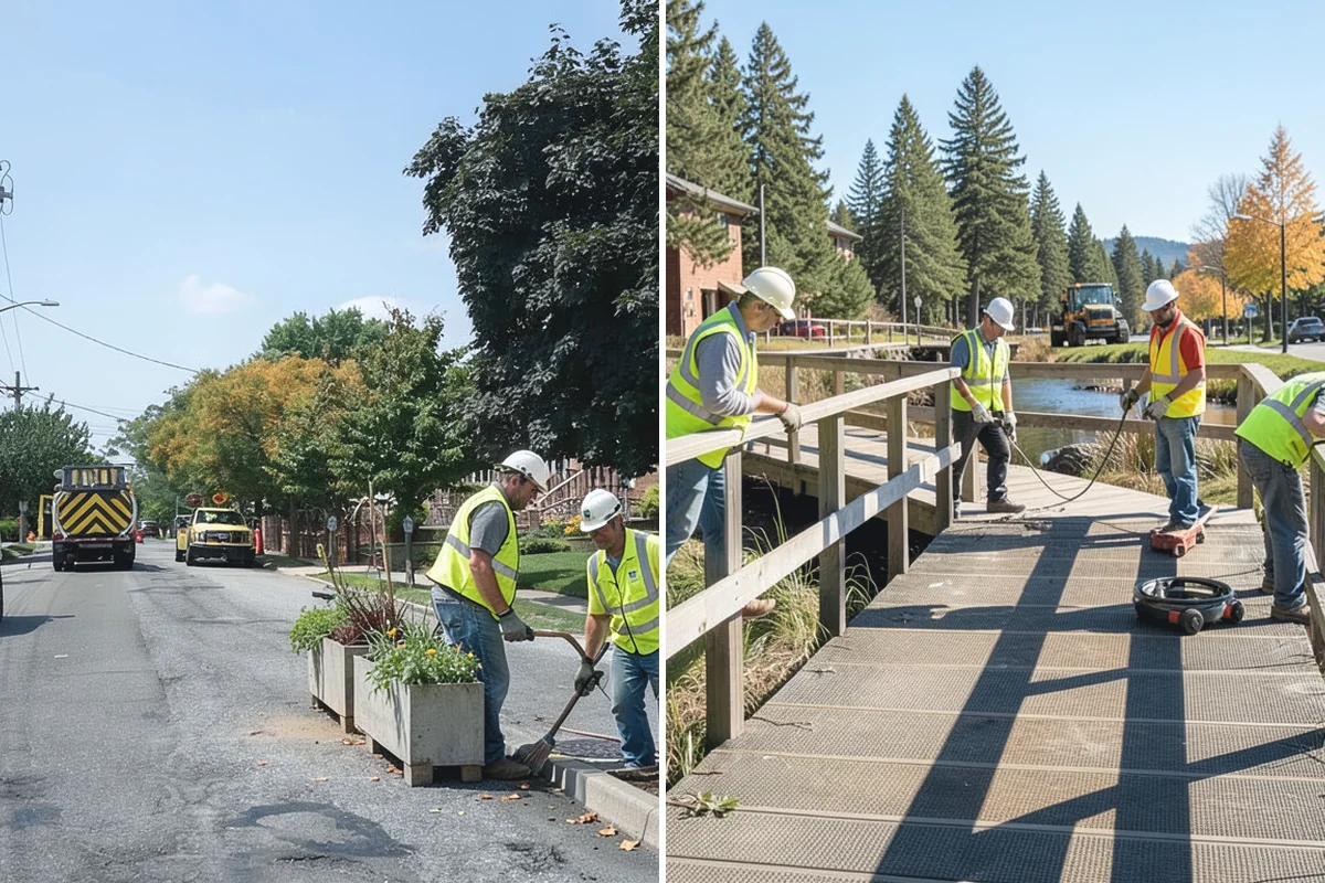 Municipal Building Washing in Woodinville, King County, WA - We evaluate substrates and select appropriate cleaning methods