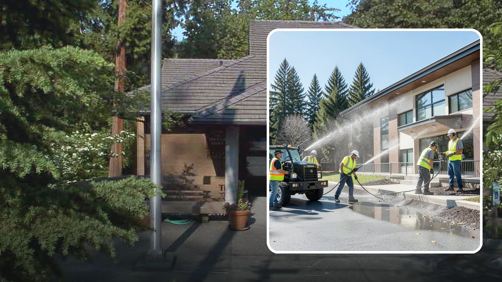 Municipal Building Washing in Yarrow Point, King County, WA - We wash public building exteriors to remove mildew, algae, and grime using safe methods for Western Washington civic facilities.