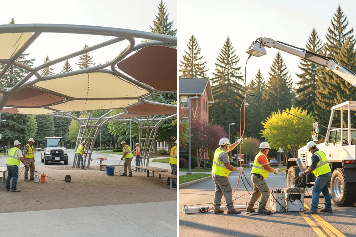 Municipal Concrete Repair in Carbonado, Pierce County, WA - Site assessment with condition rating and photo documentation