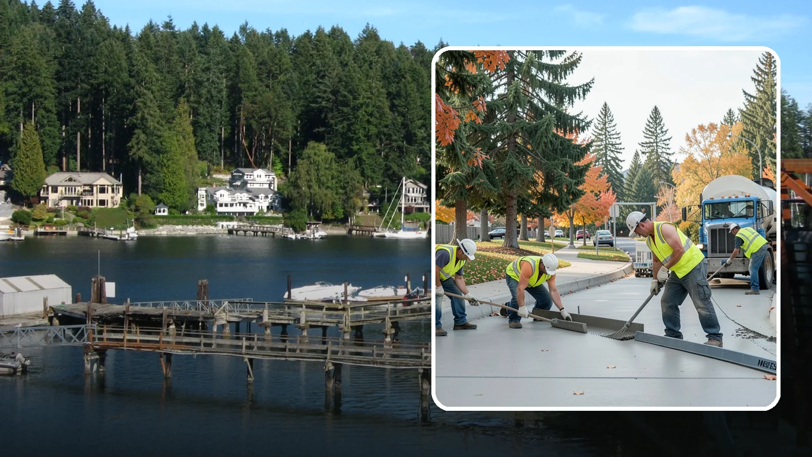 Municipal Concrete Repair in Gig Harbor, Pierce County, WA - Restore failing public concrete flatwork and structures to safe, code-compliant condition across your jurisdiction.