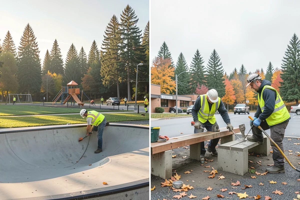 Municipal Concrete Repair in North Bend, King County, WA - Site assessment with condition rating and photo documentation