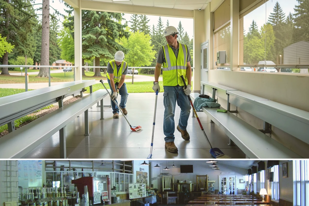 Municipal Court Facility Maintenance in Black Diamond, King County, WA - Entry landscapes are refreshed each spring, while leaf and slip-hazard control take priority through the wet fall months.