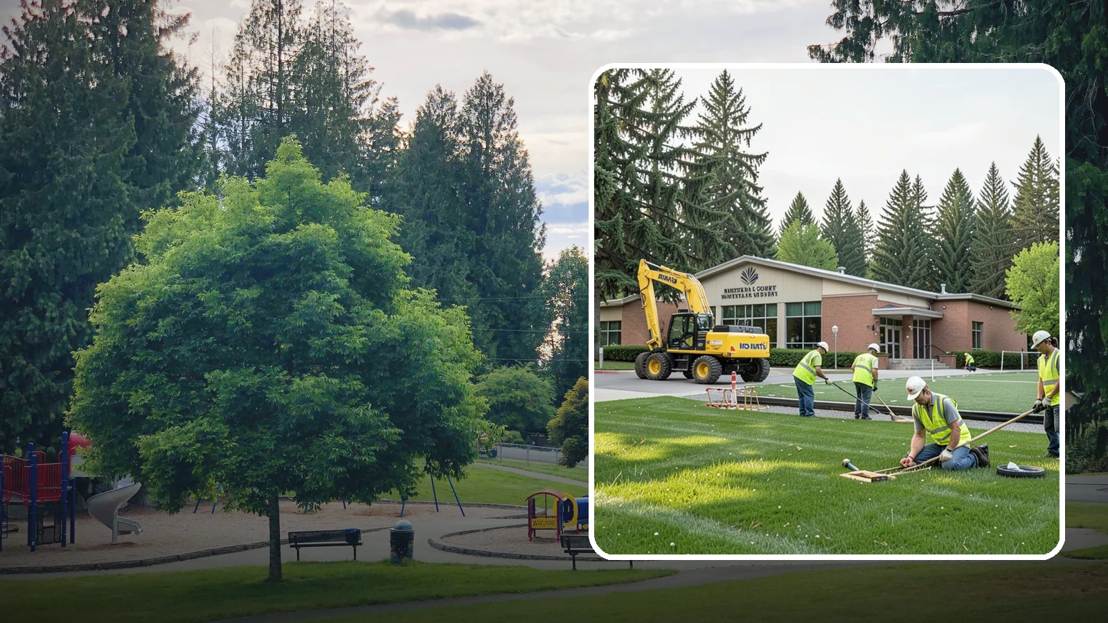 Municipal Court Facility Maintenance in Bonney Lake, Pierce County, WA - Grounds and site maintenance for municipal and district court facilities in Western Washington.