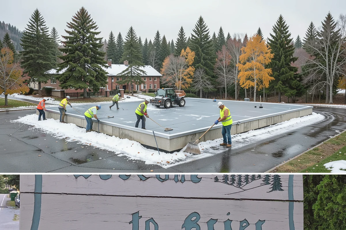 Municipal Court Facility Maintenance in Brier, Snohomish County, WA - Entry landscapes are refreshed each spring, while leaf and slip-hazard control take priority through the wet fall months.