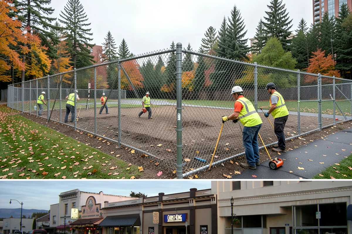 Municipal Court Facility Maintenance in Burlington, Skagit County, WA - Entry landscapes are refreshed each spring, while leaf and slip-hazard control take priority through the wet fall months.