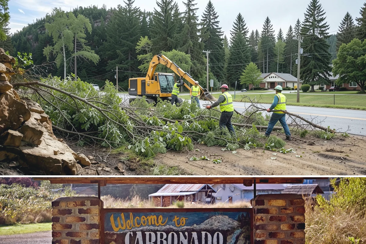 Municipal Court Facility Maintenance in Carbonado, Pierce County, WA - Entry landscapes are refreshed each spring, while leaf and slip-hazard control take priority through the wet fall months.