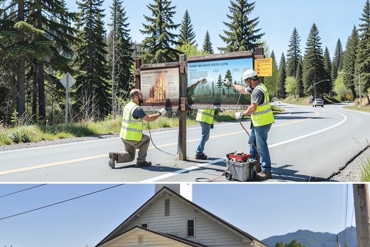 Municipal Court Facility Maintenance in Concrete, Skagit County, WA - Entry landscapes are refreshed each spring, while leaf and slip-hazard control take priority through the wet fall months.