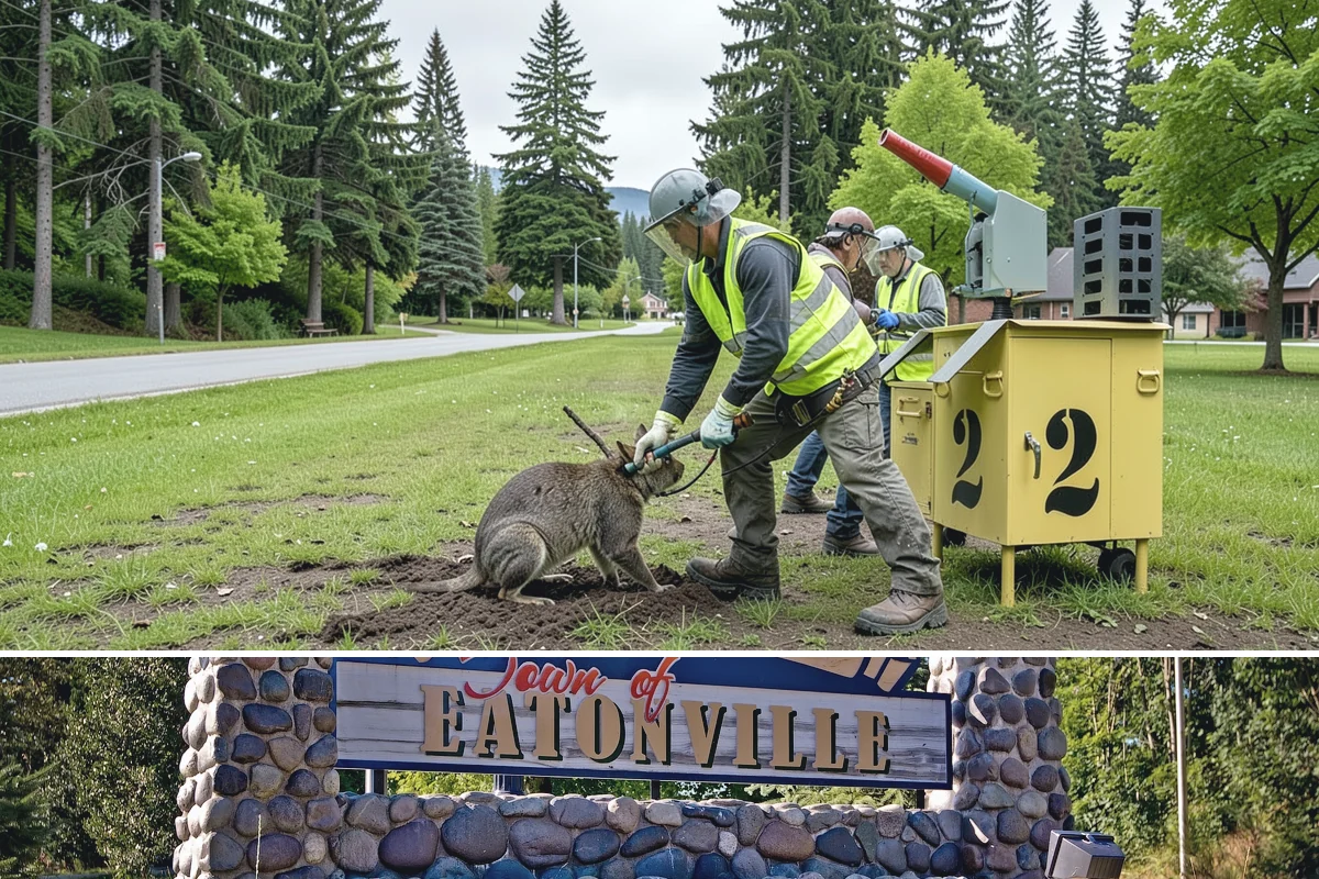 Municipal Court Facility Maintenance in Eatonville, Pierce County, WA - Entry landscapes are refreshed each spring, while leaf and slip-hazard control take priority through the wet fall months.