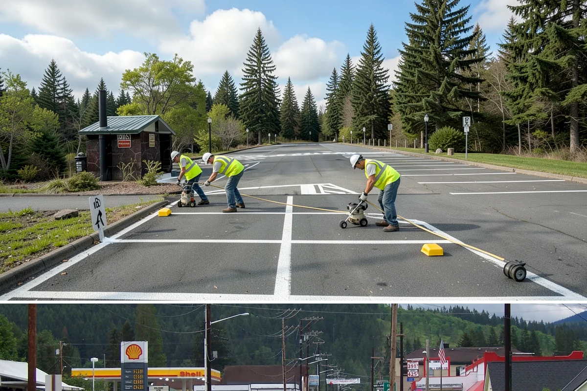 Municipal Court Facility Maintenance in Granite Falls, Snohomish County, WA - Entry landscapes are refreshed each spring, while leaf and slip-hazard control take priority through the wet fall months.