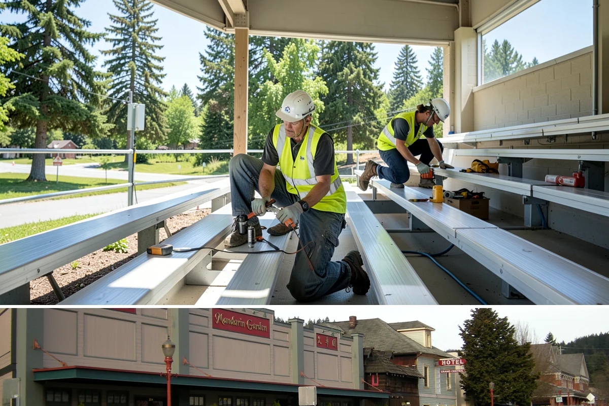 Municipal Court Facility Maintenance in Issaquah, King County, WA - Entry landscapes are refreshed each spring, while leaf and slip-hazard control take priority through the wet fall months.