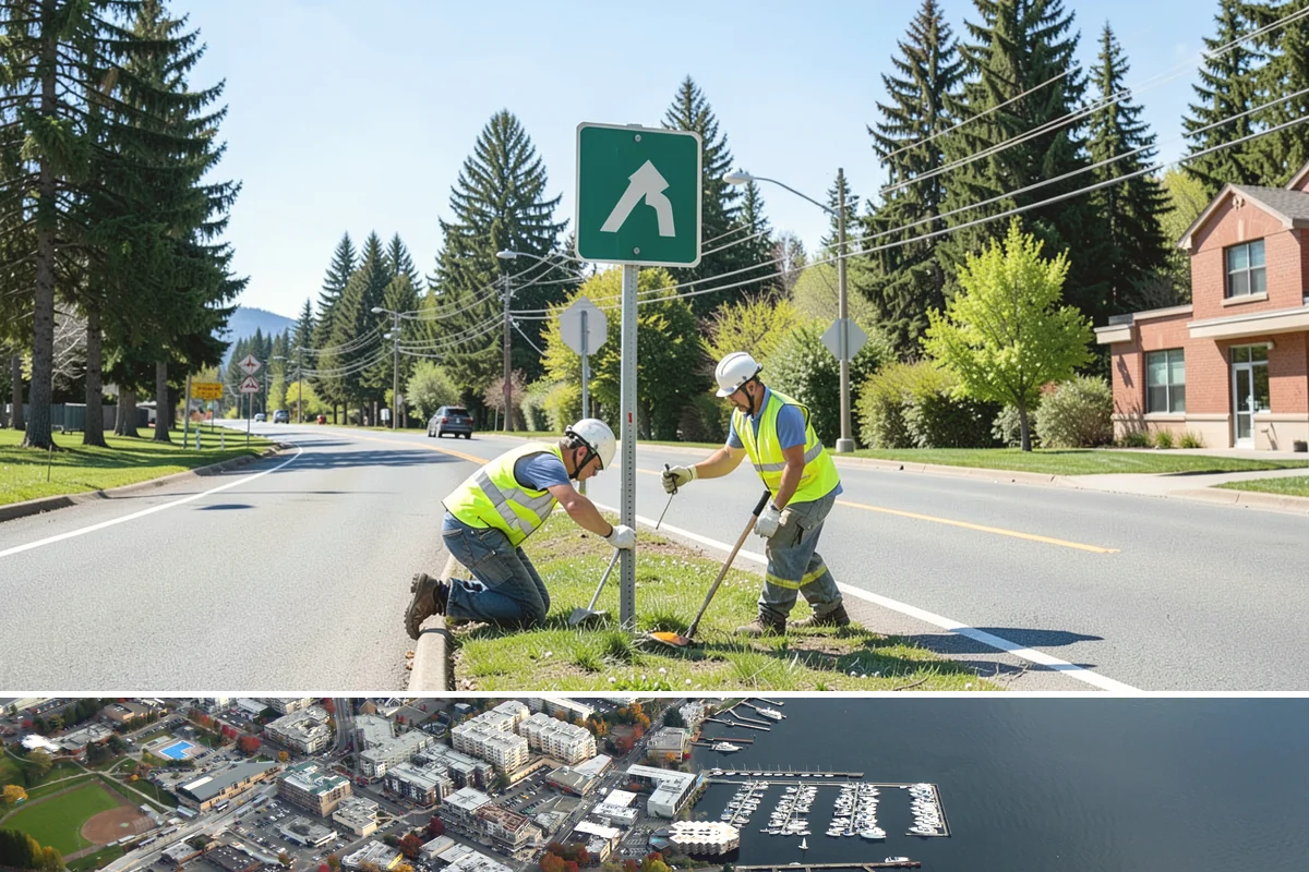 Municipal Court Facility Maintenance in Kirkland, King County, WA - Entry landscapes are refreshed each spring, while leaf and slip-hazard control take priority through the wet fall months.