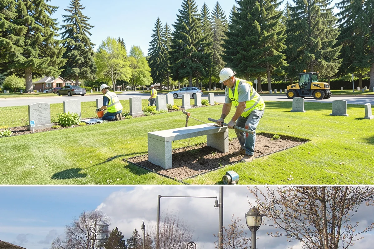 Municipal Court Facility Maintenance in Marysville, Snohomish County, WA - Entry landscapes are refreshed each spring, while leaf and slip-hazard control take priority through the wet fall months.