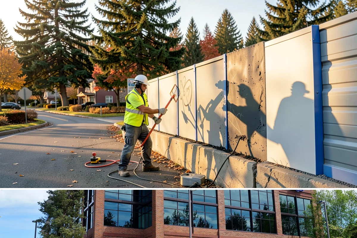 Municipal Court Facility Maintenance in Mountlake Terrace, Snohomish County, WA - Entry landscapes are refreshed each spring, while leaf and slip-hazard control take priority through the wet fall months.