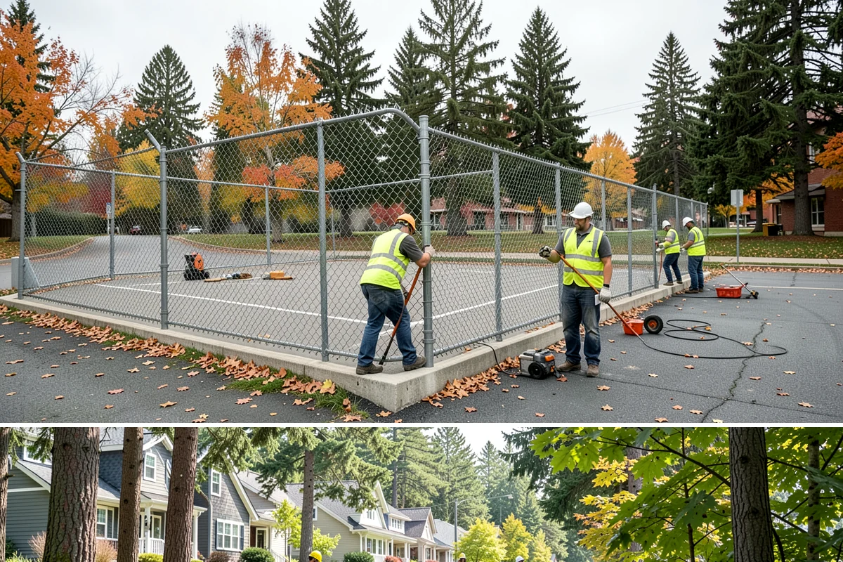 Municipal Court Facility Maintenance in Normandy Park, King County, WA - Entry landscapes are refreshed each spring, while leaf and slip-hazard control take priority through the wet fall months.