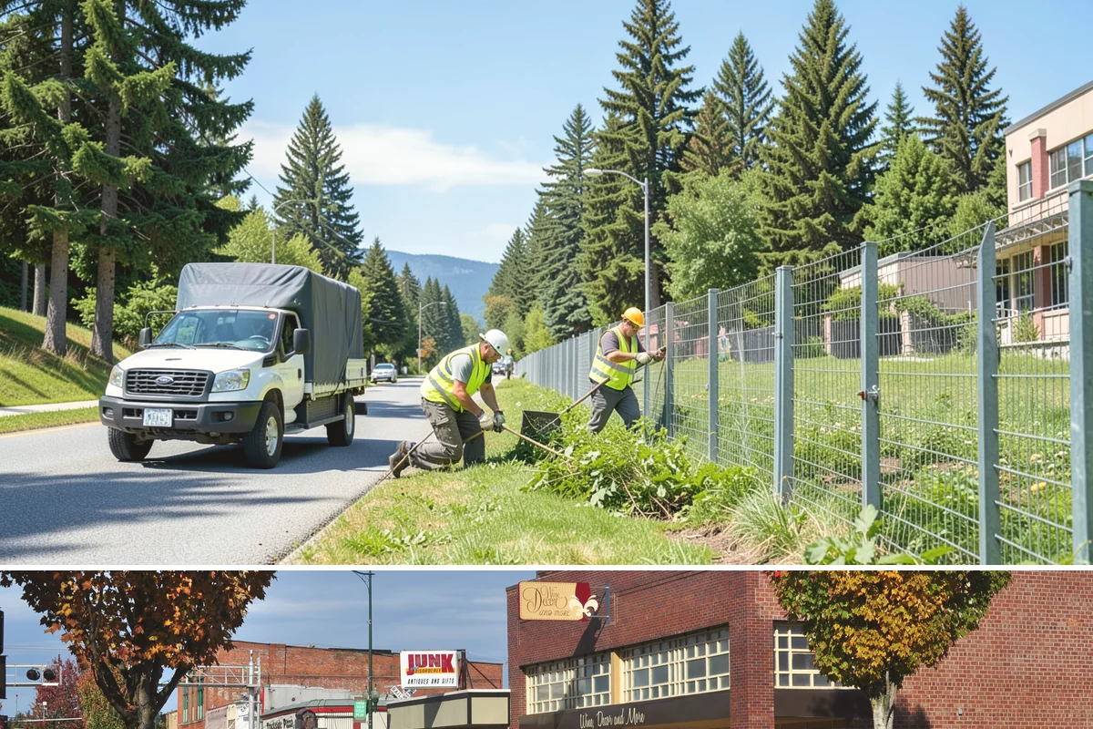 Municipal Court Facility Maintenance in Puyallup, Pierce County, WA - Entry landscapes are refreshed each spring, while leaf and slip-hazard control take priority through the wet fall months.