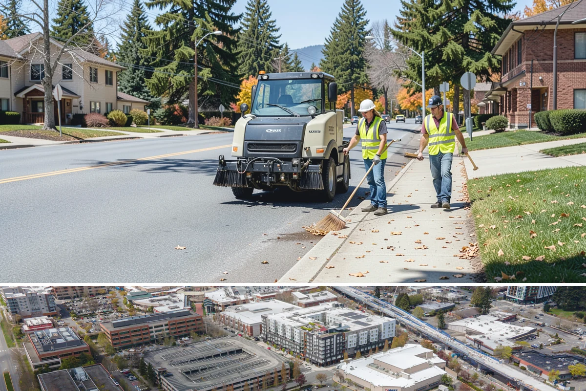 Municipal Court Facility Maintenance in Redmond, King County, WA - Entry landscapes are refreshed each spring, while leaf and slip-hazard control take priority through the wet fall months.