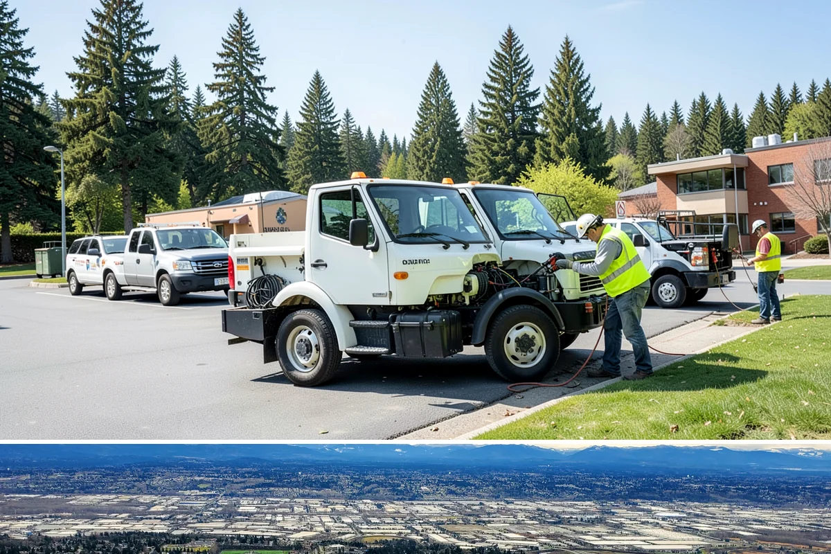 Municipal Court Facility Maintenance in SeaTac, King County, WA - Entry landscapes are refreshed each spring, while leaf and slip-hazard control take priority through the wet fall months.