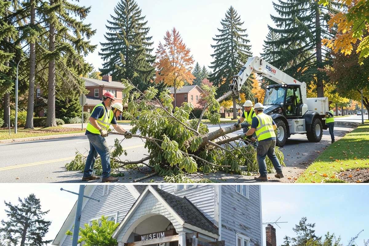 Municipal Court Facility Maintenance in Steilacoom, Pierce County, WA - Entry landscapes are refreshed each spring, while leaf and slip-hazard control take priority through the wet fall months.