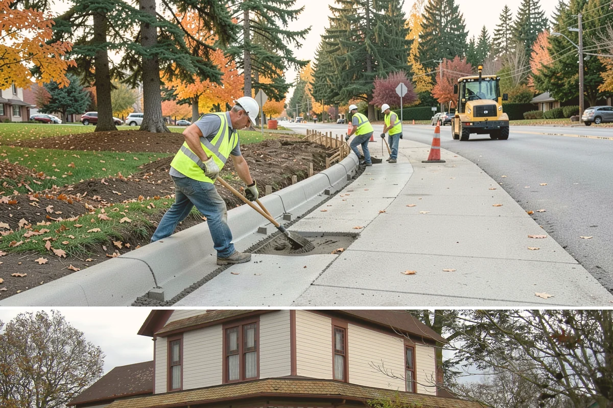 Municipal Court Facility Maintenance in Sumner, Pierce County, WA - Entry landscapes are refreshed each spring, while leaf and slip-hazard control take priority through the wet fall months.