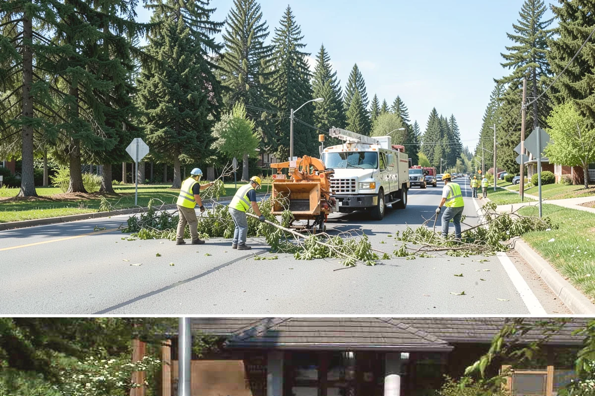 Municipal Court Facility Maintenance in Yarrow Point, King County, WA - Entry landscapes are refreshed each spring, while leaf and slip-hazard control take priority through the wet fall months.