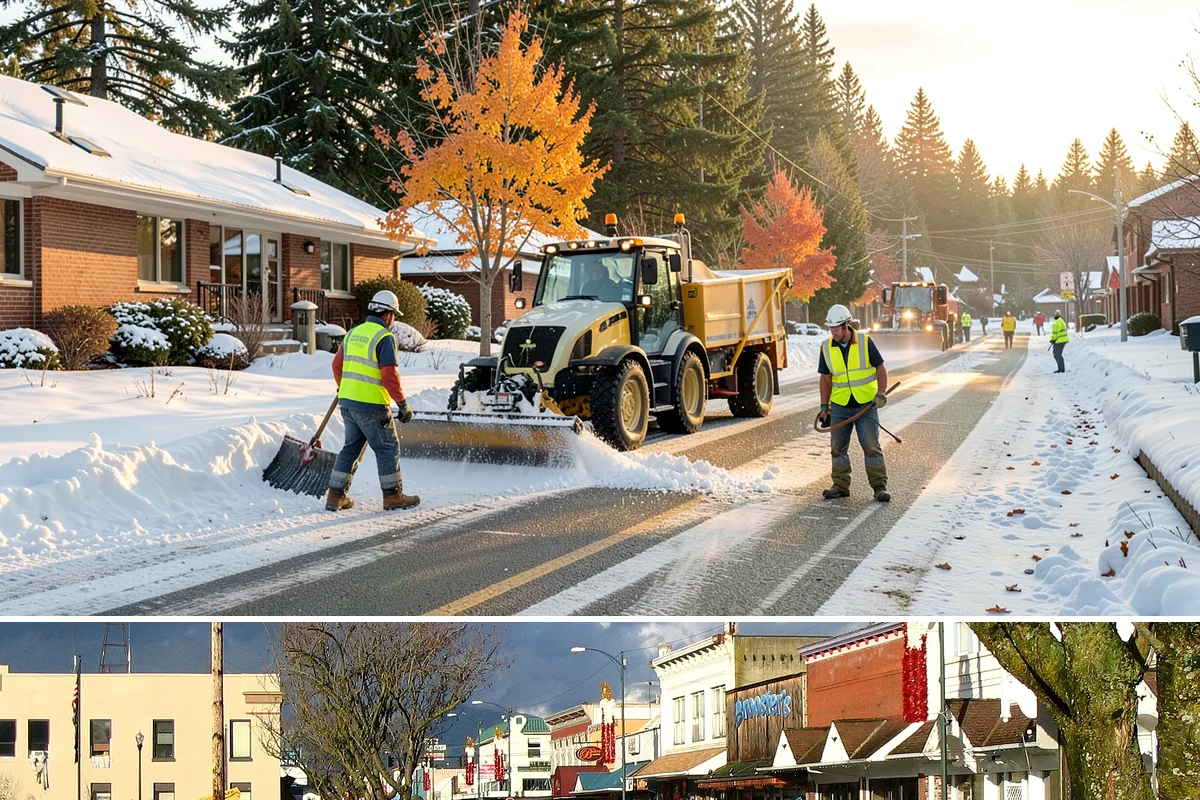 Municipal Curb & Gutter in Arlington, Snohomish County, WA - Warm, dry months ensure curb concrete cures to strength before exposure to standing water and traffic.