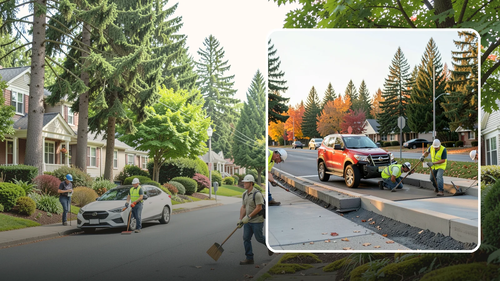 Municipal Curb & Gutter in Beaux Arts Village, King County, WA - Install and replace curb and gutter that channels stormwater and defines roadway edges to jurisdiction standards.
