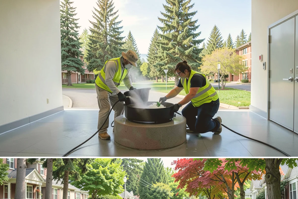 Municipal Curb & Gutter in Beaux Arts Village, King County, WA - Warm, dry months ensure curb concrete cures to strength before exposure to standing water and traffic.
