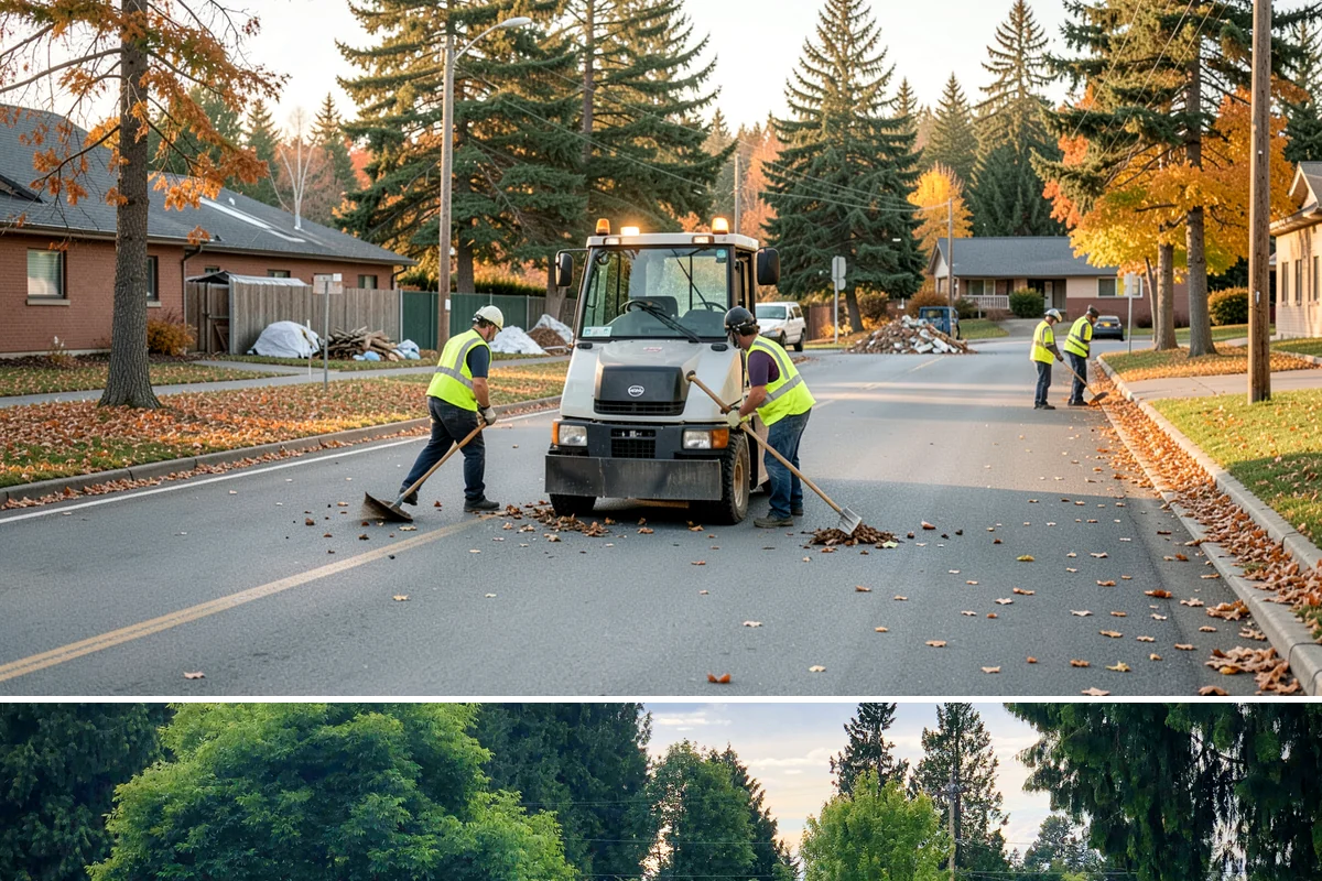 Municipal Curb & Gutter in Bonney Lake, Pierce County, WA - Warm, dry months ensure curb concrete cures to strength before exposure to standing water and traffic.