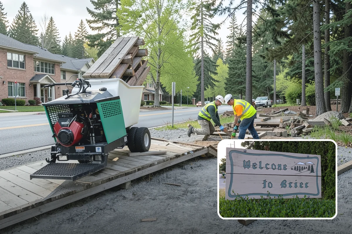 Municipal Curb & Gutter in Brier, Snohomish County, WA - Restores proper stormwater flowline and protects pavement edges