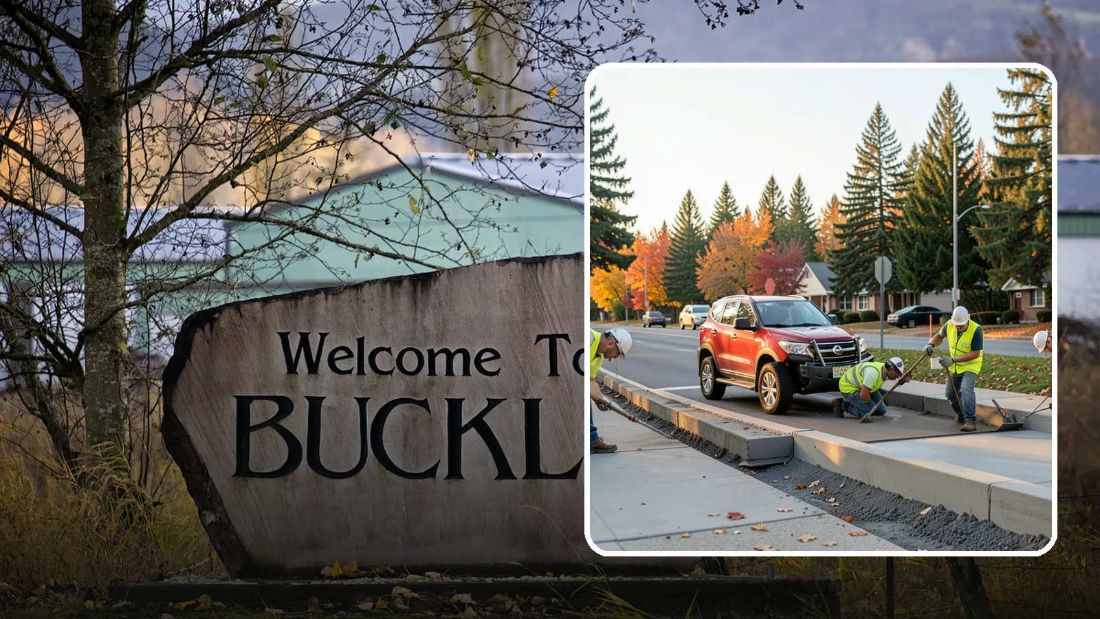 Municipal Curb & Gutter in Buckley, Pierce County, WA - Install and replace curb and gutter that channels stormwater and defines roadway edges to jurisdiction standards.