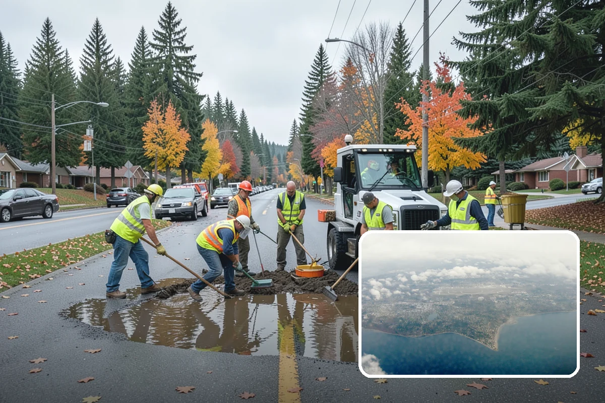 Municipal Curb & Gutter in Burien, King County, WA - Restores proper stormwater flowline and protects pavement edges