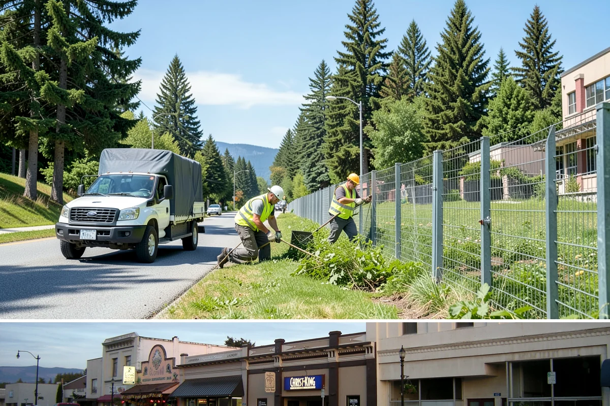 Municipal Curb & Gutter in Burlington, Skagit County, WA - Warm, dry months ensure curb concrete cures to strength before exposure to standing water and traffic.