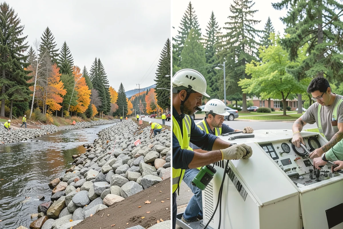Municipal Curb & Gutter in Carbonado, Pierce County, WA - Flowline survey and drainage tie-in assessment
