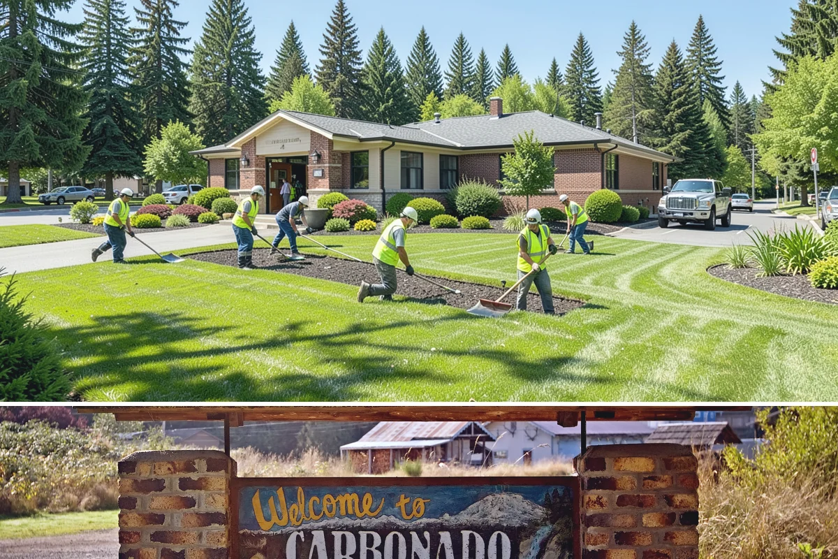Municipal Curb & Gutter in Carbonado, Pierce County, WA - Warm, dry months ensure curb concrete cures to strength before exposure to standing water and traffic.