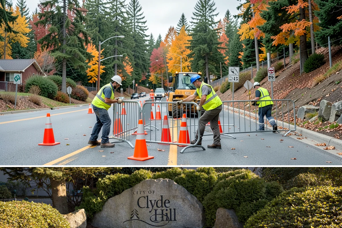 Municipal Curb & Gutter in Clyde Hill, King County, WA - Warm, dry months ensure curb concrete cures to strength before exposure to standing water and traffic.