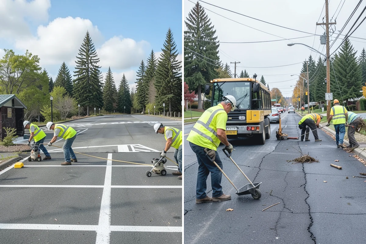 Municipal Curb & Gutter in Darrington, Snohomish County, WA - Flowline survey and drainage tie-in assessment